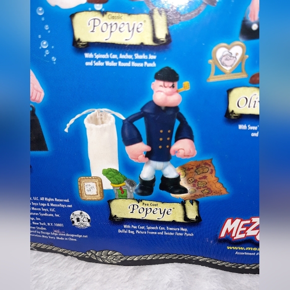 Popeye The Sailor Man Action Figure! Includes 5 accessories 2001 MEZCO TOYS New - Picture 2 of 12